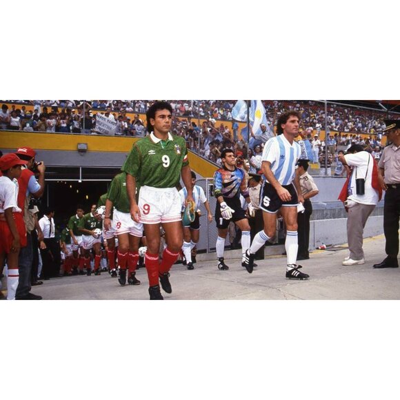 Hugo Sanchez Mexico Umbro 1993 COPA AMERICA Soccer Jersey Shirt L - Picture 9 of 9